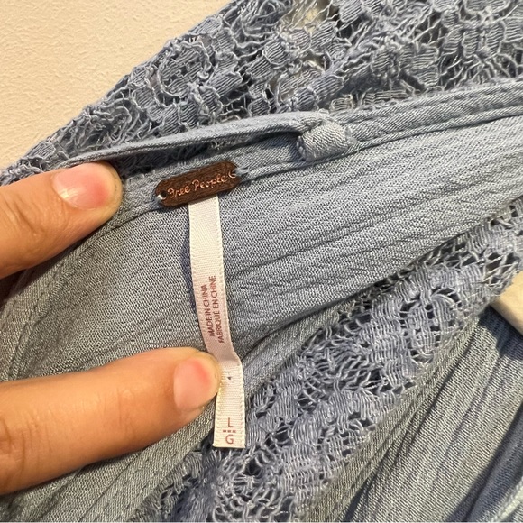 Free People Lace Romper, Blue, Size L - Picture 5 of 5